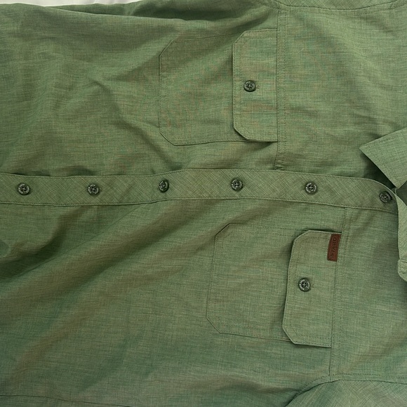 Men’s Small Green button down, like new, light use, athletic/trail. - Picture 2 of 5